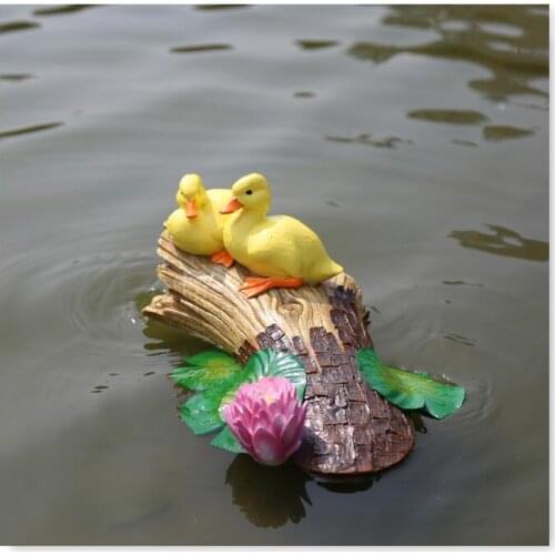 Outdoor Gardening Resin Floating Duck Ornaments Creative Water Tank Fish Pond Furnishing Decoration Water Lily Rockery Landscape