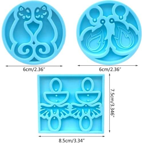 20CF Earrings Epoxy Resin Mold Jewelry Pendant Ear Drop Dangles Silicone Mould DIY Crafts Ornaments Casting Tool
