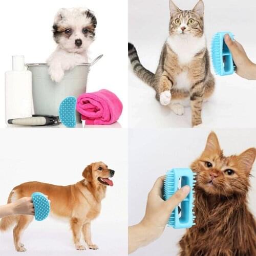 Pet Dog Brush Cat Bathing Pussy Cleaning Beauty Massage Hairy Comb Silicone Brush Dogs Grooming Tool Pets Acessorios