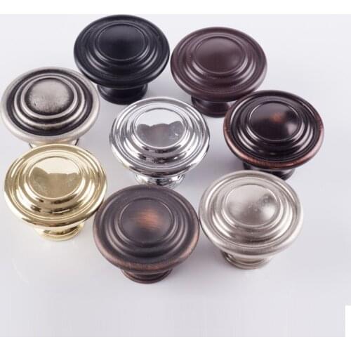 Modern simple chrome gold drawer shoe cabinet knob retro style black antique copper antique silver black kitchen cabinet handle