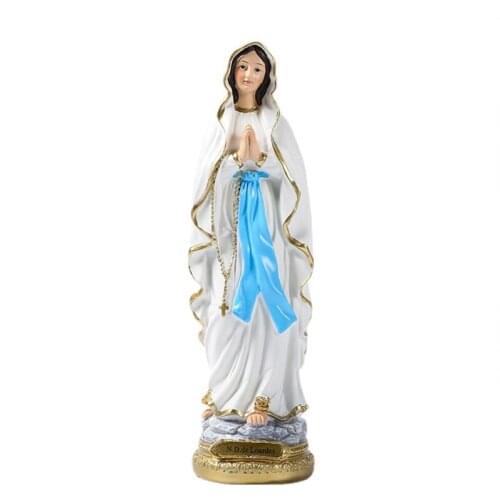 12 Inch Tall Our Lady of Lourdes Statue Blessed Virgin Mother Mary Figurine Catholic Religious Gift Home Room Decor