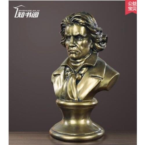 Beethoven statue people home resin crafts figure sculpture writer Shakespeare laces article horseracing knight