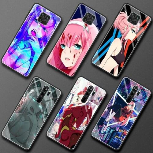 Glass Case for Xiaomi Redmi Note 9S 8 10 Pro Max Poco X3 NFC Mi 11 10T Lite 5G Movil Phone Cover Shell Capa Zero Two Darling