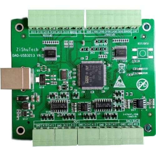 USB3213A Data Acquisition Card 10V/15V 8-channel 12-bit ADC DAC100K DIO PWM Counting