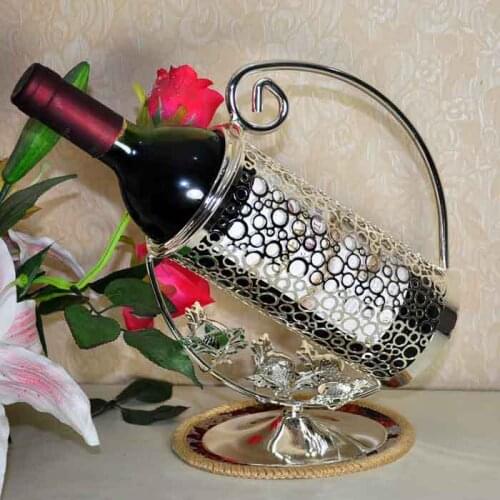 Top rated silver plated wine shelf, metal wine rack, free shipping wine holder for 750ml wine bottle