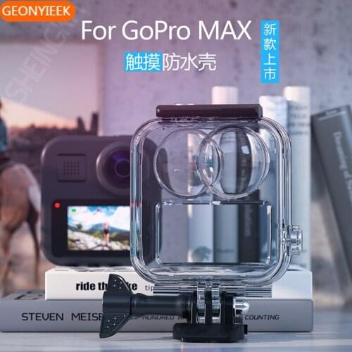 Used for Gopro Max Waterproof Shell Underwater Diving Underwater Touch Function Protective Shell 20M with Bracket Accessories