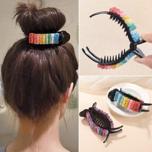 20 PCS/lot New Colorful Rainbow Hair Claws for Women Sweet Hair Clip Hair Style Make Hairpin Fashion Hair Accessories