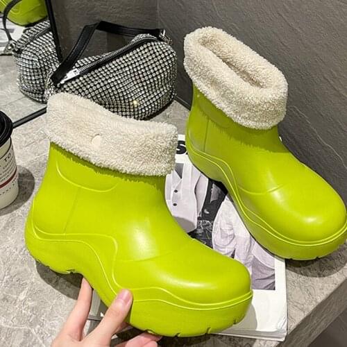 Women Autumn Winter Snow Martin Boots Fashion 2021 Slip On Shoes Female Round Toe Platform Shoes Ladies Ankle Short Boots