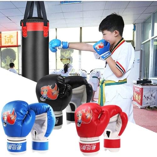 1 Pair Kids Boxing Gloves Punching Bag Training Fighting Gloves for Children Kid Junior Sports Kickboxing MMA Muay Thai Sparring