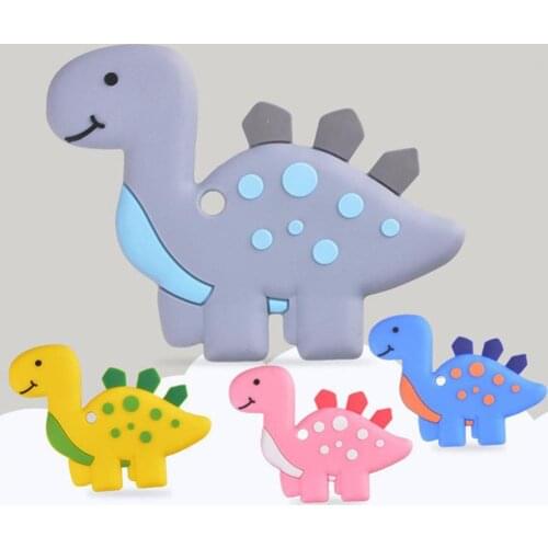 1Pcs Lovely Animal Dinosaur Soft Silicone Teether Baby Newborn Safe Teething Chew Toy Kids Dental Care Supplies