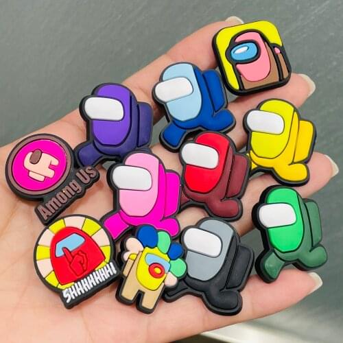 1Pcs Colorful Robot Shoe Charms Accessories Hot Games Shoe Decorations Cartoon Croc Jibz Popular Ornaments Kids Adult Party Gift