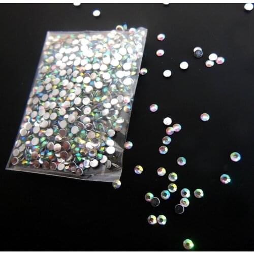 1000 pcs/lot 2mm nail rhinestones AB NAIL Crystal AB diamond nail decoration