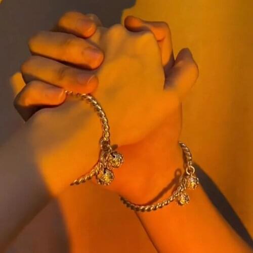 Hot charms Couple bracelets 925 sterling silver Pretty palace bell cuff bangle for woman fashion party wedding Jewelry gifts