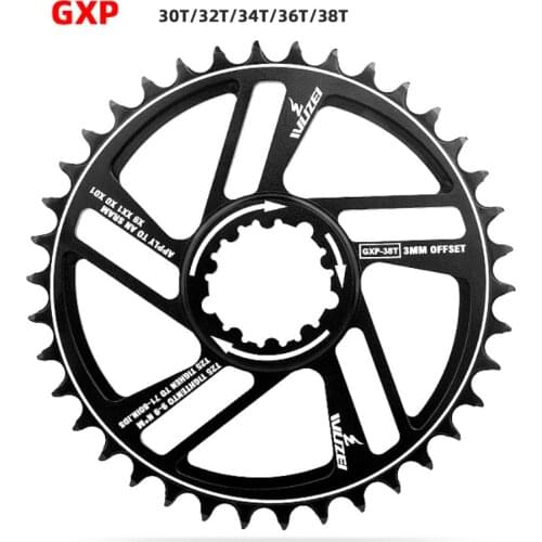 GXP 3 degree offset CNC aluminum 30/32/34/36/38/40 T bicycle chain wheel