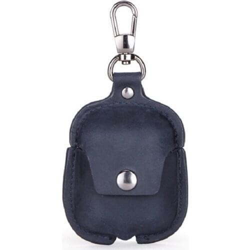 Retro Crazy Horse Leather Wireless Bluetooth Earphone Case Leather Earphone Case