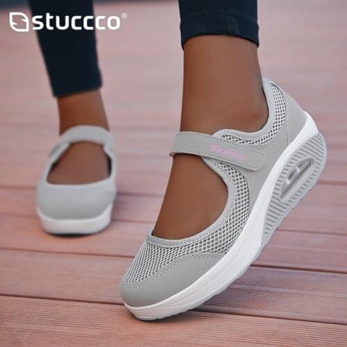 Nursing Shoes for Women Summer Fashion Women Flat Sneakers Platform Shoes Woman Breathable Mesh Casual Female Shoes Plus Size 42