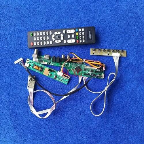 DIY KitFit HT13X12/HT13X13/HT13X14 HDMI-compatible USB VGA LCD matrix controller board 1024*768 Analog signal 1CCFL LVDS 20 Pin