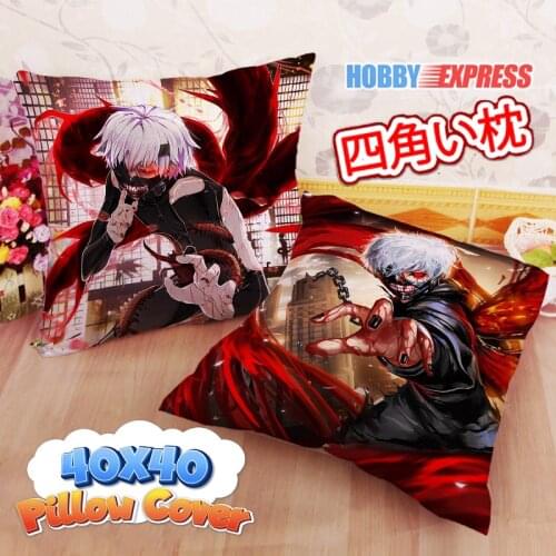 Hobby Express Ken Kaneki Tokyo Ghoul 40x40cm Square Anime Dakimakura Throw Pillow Cover FBZ664