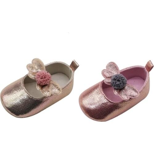 0-18M Newborn Baby Girl Soft Comfortable Bottom Non-slip Fashion Bow shoes Crib Prewalker 2021