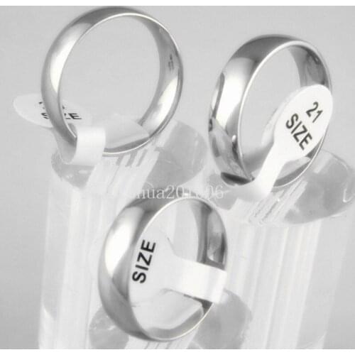 Wholesale 50 pcs High Polishing Inner arc comfortable stainless steel rins