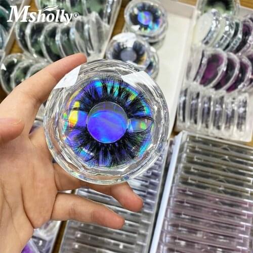 1 Pair 25mm Mink Lashes 3D False Eyelashes Packaging Case Cruelty Free 5D Mink Eyelash Makeup Reused Long Lasting Dramatic Lash