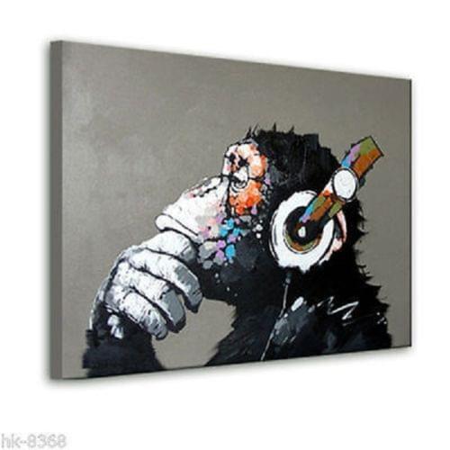 MODERN ABSTRACT WALL ART OIL PAINTING ON CANVAS:Music Monkey