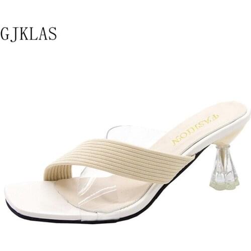 High Heels Women Shoes Summer Slippers Sexy Party Slippers for Women Black Heels Slipper Yellow High Heel Slides Shoes Women