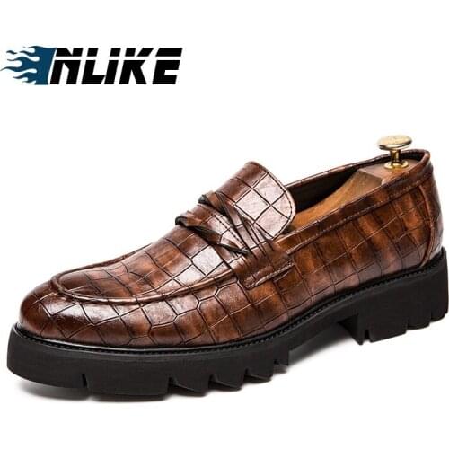 INLIKE Pointed Toe Mens Dress Shoes Luxury Wedding Shoes Floral Print Men Flats Office wedding party Formal Shoes