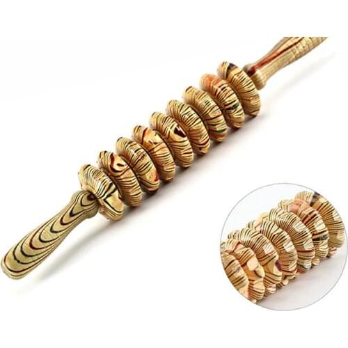 Wood nine rounds household whole body multi-purpose massage roller belly waist abdomen massage equipment