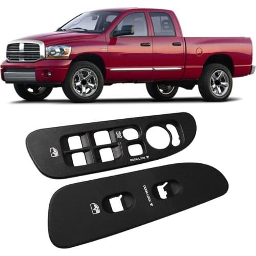 1Pair Window Door Lock Switch Bezel Panel for 2002-2010 Dodge Ram 1500-3500 5HZ71WL5AE 5HZ71WL5AD