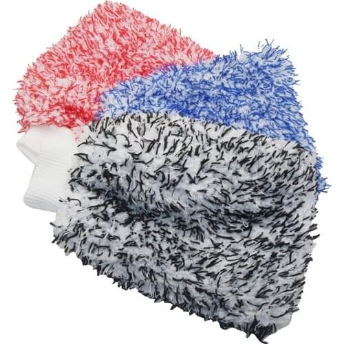 1 Pcs Maximum Mitt High Density Auto Wash Cloth Ultra Super Absorbancy Car Sponge Plush Glove Microfiber Cleaning Towel