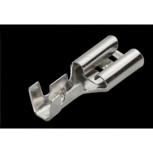 100 Sets 6.3mm Crimp Terminal Splice terminals + sheathed Splice Female Spade Connector cold press terminal