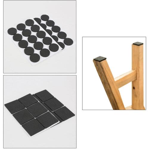 12 pcs Square Multifunction Black Self Adhesive Furniture Leg Table Sofa Feet Floor Non-slip Mat Sticky Pad Protector 1Set
