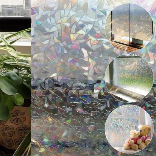 3D Irregular Texture Windows Sticker No Glue Self-Adhesive Static Window Glass Film Decorative Privacy Glass Stickers Home Decor