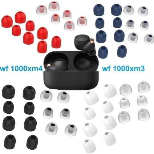 7Pairs Soft Silicone Ear Tips Case for Sony WF 1000XM4 1000XM3 Headphones Earbuds Eartip Accessories L/M/S/XS