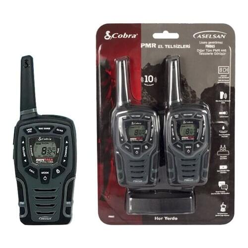 ASELSAN PM-865 BATTERY AND CHARGER INCLUDED 10 KM DUAL HANDHELD TRANSCEIVER (8 CHANNEL + 121 BOTTOM CHANNEL) * VIBRATING