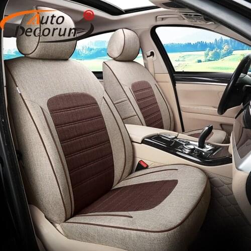 AutoDecorun Car Seat Cushion Cover for Audi Q3 2013 Seat Covers Car Accessories Linen Fabric Seat Cushion Support Cover Styling