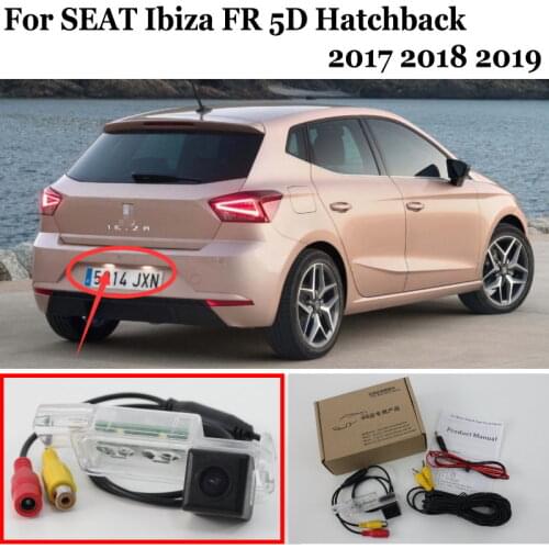 Car Parking Camera FOR SEAT Ibiza FR 2017 2018 2019 5D hatchback HD CCD Night Vision Back up Reverse Camera Car Rear View Camera