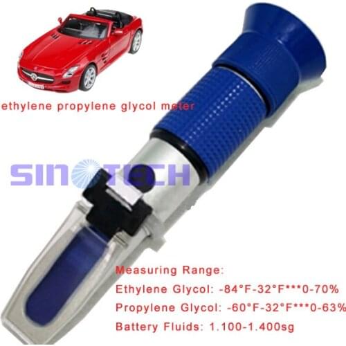 Free shiping hand held antifreeze coolant refractometer glycol RHA-100ATC with F degree (Blue grip)