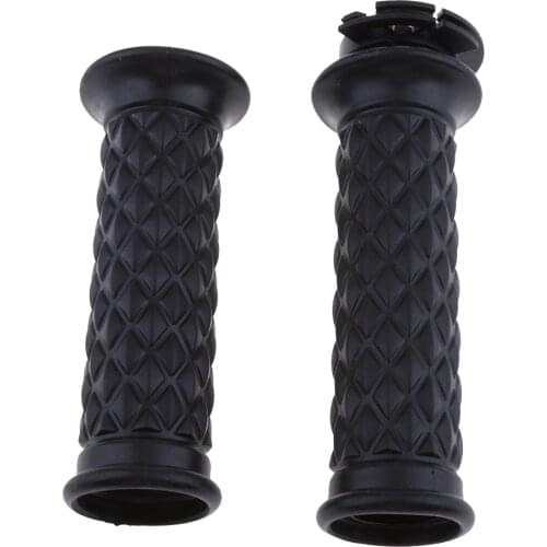 Black 120mm Cafe Racer Motorcycle Handlebar Grips 7/8' 22mm Diamond Custom