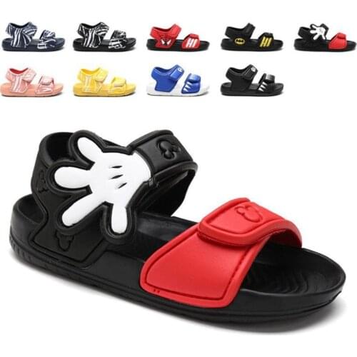 2021 Kids Girls Sandals Summer New Non-slip Beach Shoes Open Childrens Sandals Wild Boys Student Childrens Shoes
