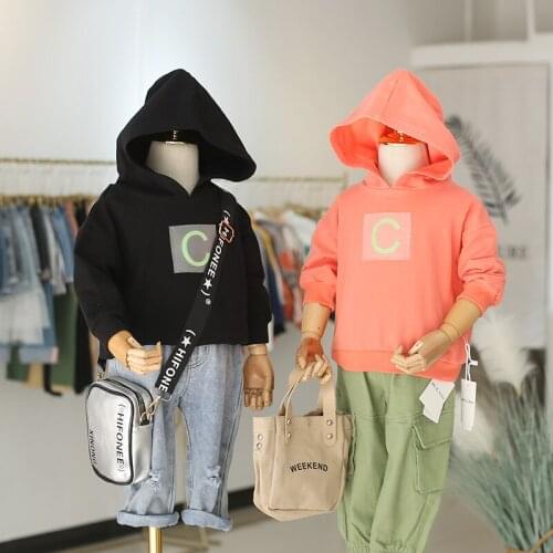 Kids Hoodies 2020 Spring Autumn Casual Letter Hooded Sweatshirts for Girls Toddler Boys Pullover 2 3 4 5 6 Years Child Tops New