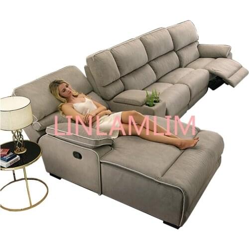 Fabric sectional sofa electric recliner Living Room Sofa set furniture alon couch puff asiento muebles de sala canape sofa cama