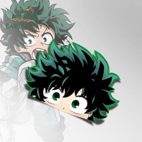 EARLFAMILY 13cm x 8.8cm RV Car Styling for My Hero Academia Vinyl Car Stickers Refrigerator Motorcycle Decal Laptop Graphics