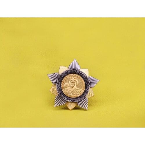 Khmelnitsky medal brooch Ukrainian military pins mens coat shirt accessories vintage Soviet metal badge USSR rare collectible