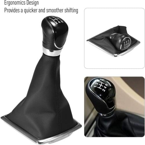 Gear Shift Cover 5-Speed Manual Transmission Gear Shift Stick Knob Dust-proof Cover for Ford Focus Gear Shift Cover Shift Knob