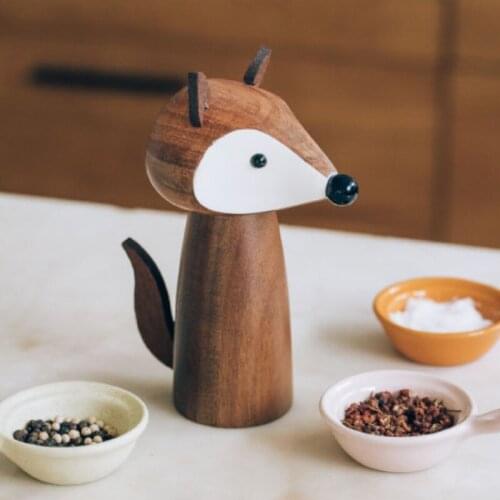 2022New Fox Salt And Pepper Mill Grinder For Kitchen Freshly Ground Pepper And Salt Kitchen Tools Cute Greender Kitchen Utensils