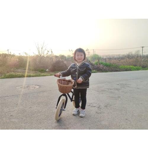 Lovely Kids Balance Bike 12" Children Bicycle Adorable Baby Walker Lovely Child Gift Game Riding Fun 2.5-5 Year Wicker Basket