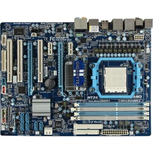Original For AMD 870 motherboard for Gigabyte GA-870A-UD3 DDR3 Socket AM3 870A-UD3 Desktop Motherboard
