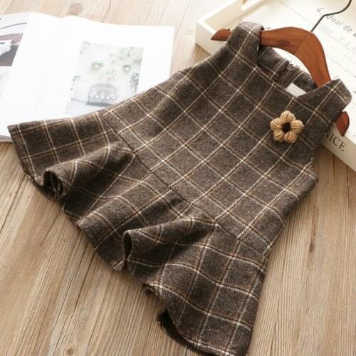 Autumn winter kids dresses for girl baby girls buffalo plaid sundress childrens princess hair dress christmas dress